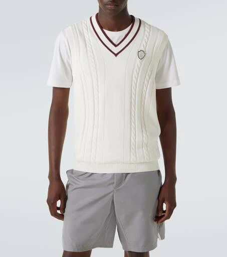 Brunello Cucinelli Cable-knit cotton sweater vest 3