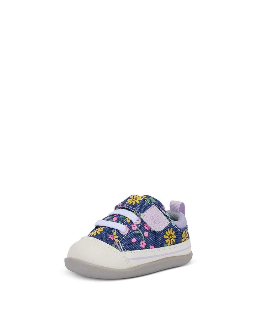 See Kai Run Girls' Stevie Mini Floral Denim Sneakers - Toddler, Little Kid 6