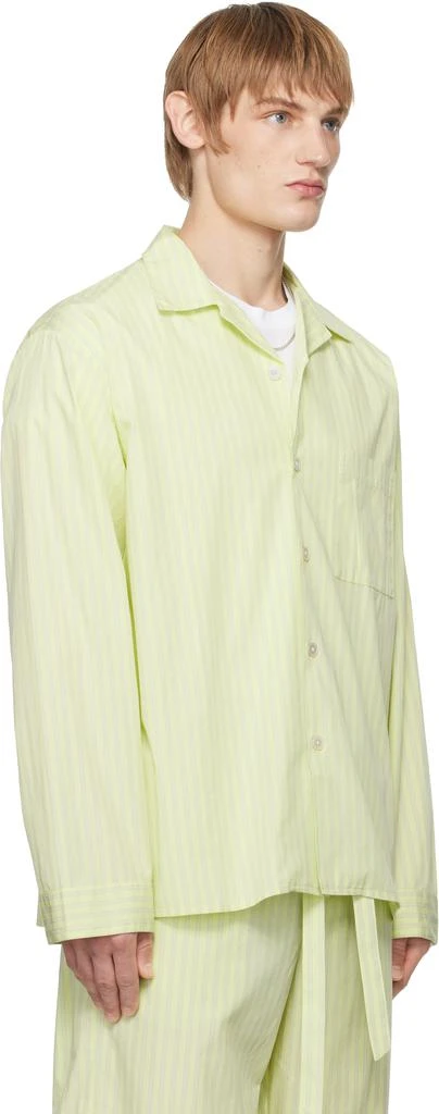 Tekla SSENSE Exclusive Green AURALEE Edition Cotton Poplin Pyjama Shirt 2