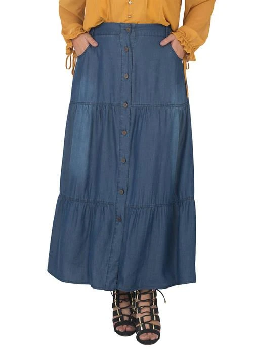 Standards and Practices And Practices Standards Practices Womens Plus Size Off White Maxi Peasant Skirt 1