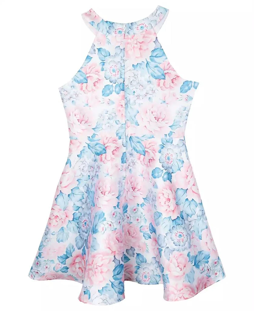 Rare Editions Big Girls Halter Floral Mikado Social Dress 9