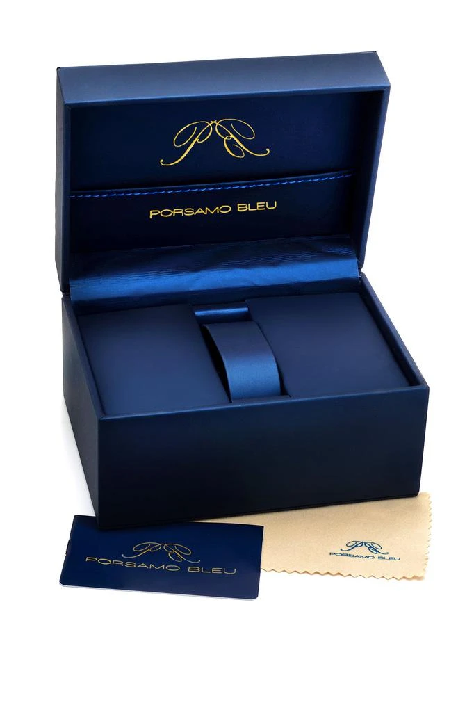 Porsamo Bleu NYC Chrono Genuine Leather Silver Tone & Blue Men's Watch 1282ANYL 5