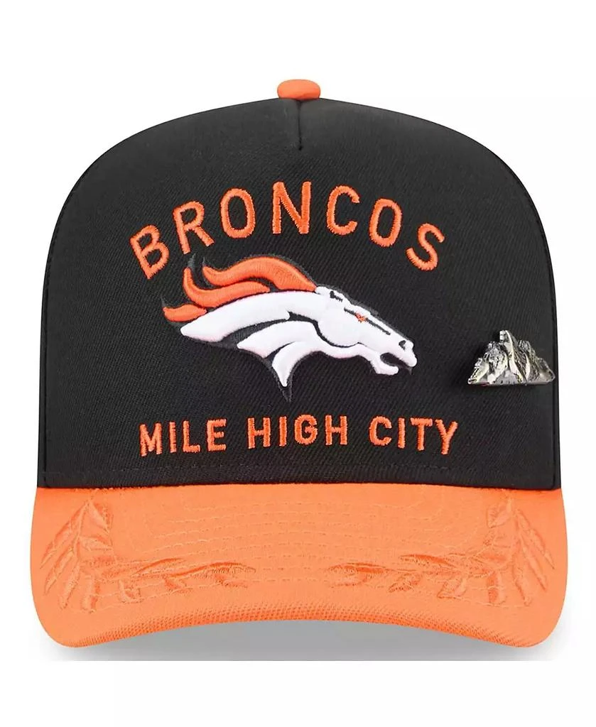 New Era Men's Black/Orange Denver Broncos 2025 NFL Draft On Stage A-Frame 59FIFTY Fitted Hat 5