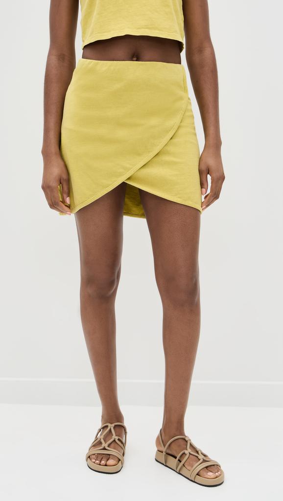 Les Tien Misty Mini Scallop Wrap Skirt