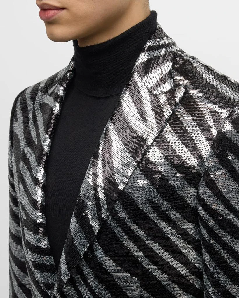 ETRO Men's Sequin Zebra Tuxedo Jacket 2