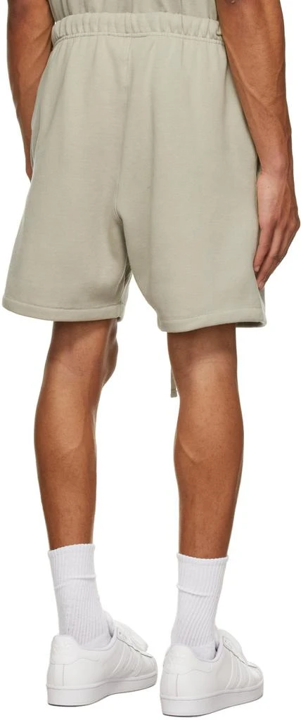 Essentials Green Fleece Shorts 3