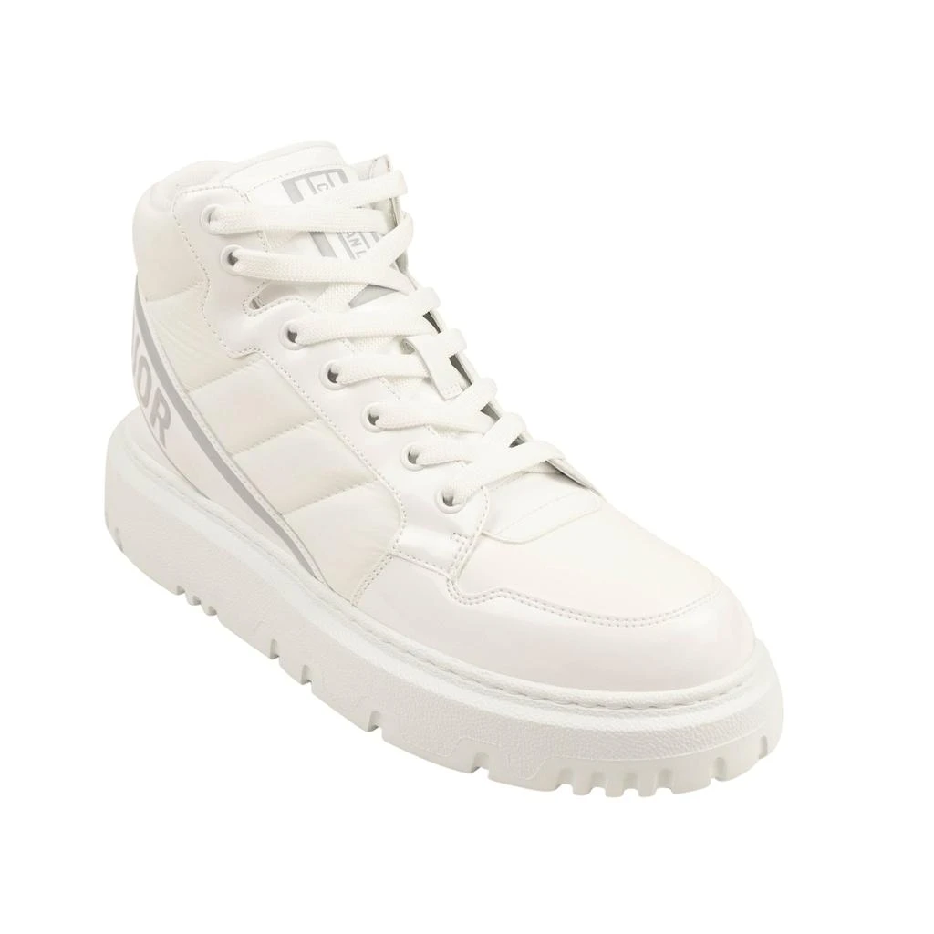 Dior White Quilted Nylon D-Player Sneakers 1