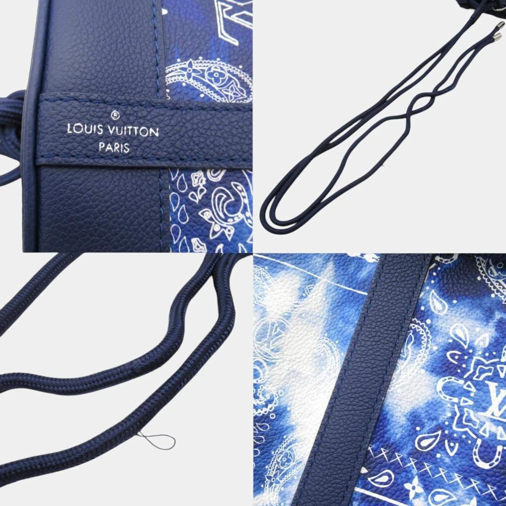 Louis Vuitton Louis Vuitton Randonne PM Coated Canvas Monogram Bandana Blue Shoulder Bag 7