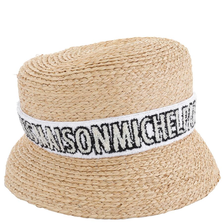 MAISON MICHEL Ladies Natural Mini New Kendall Raffia Bucket Hat