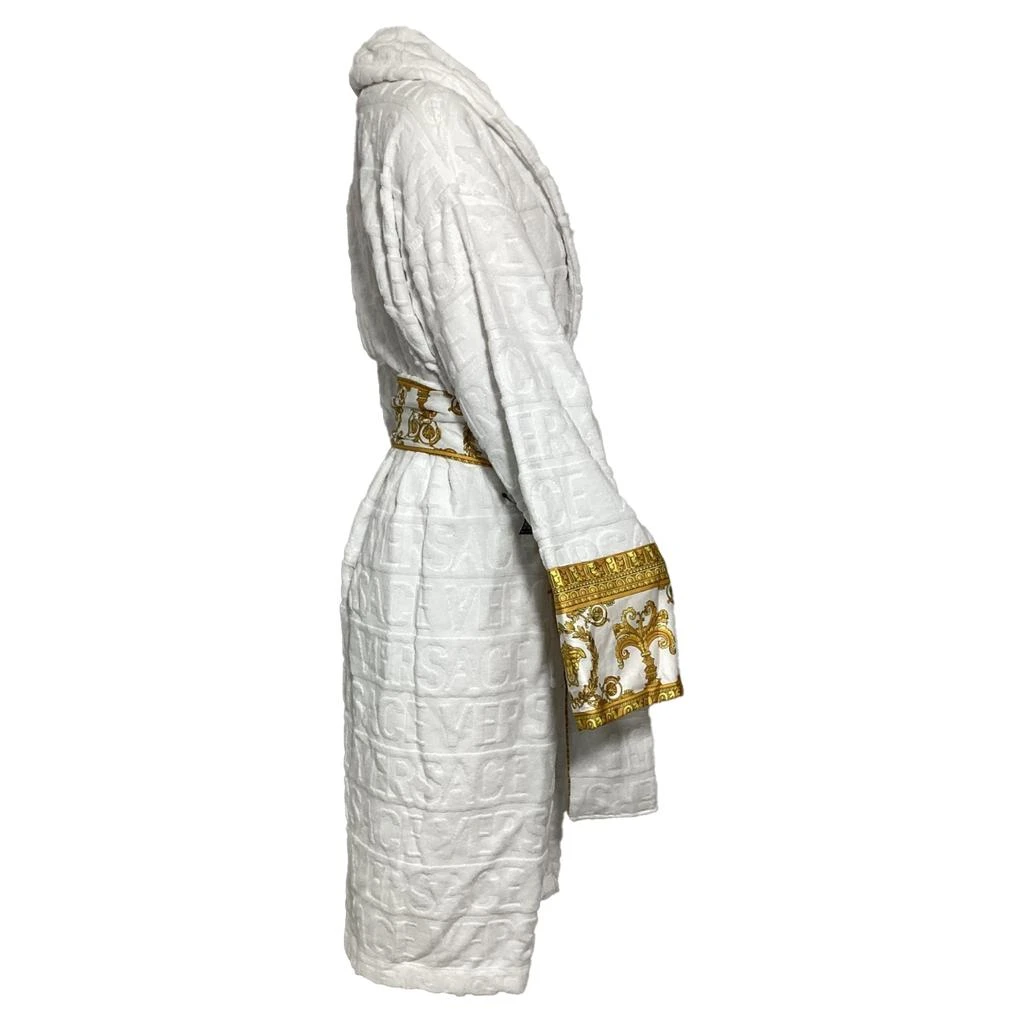 Versace I Love Baroque Bathrobe in White Cotton 3
