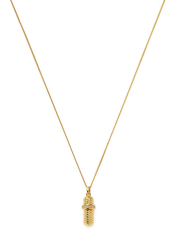 Missoma Message In A Bottle Ridge 18kt gold-plated necklace