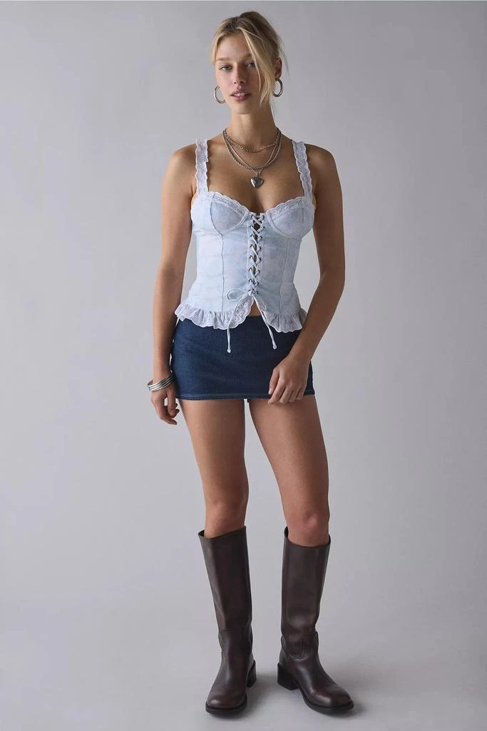 Out From Under Out From Under Love Spell Lace-Up Peplum Corset Top 5