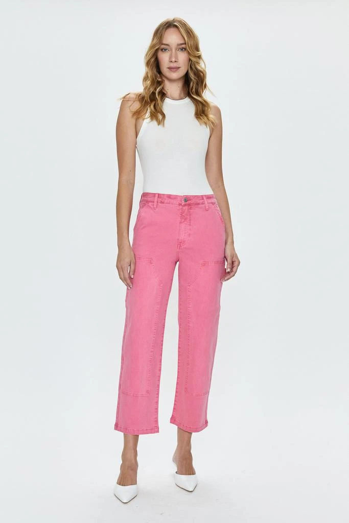 Pistola Denim Ashton Straight Leg Carpenter Ankle - Pink Dahlia 6