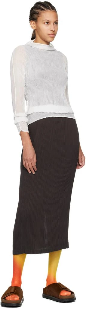 Issey Miyake White Twist Turtleneck 4