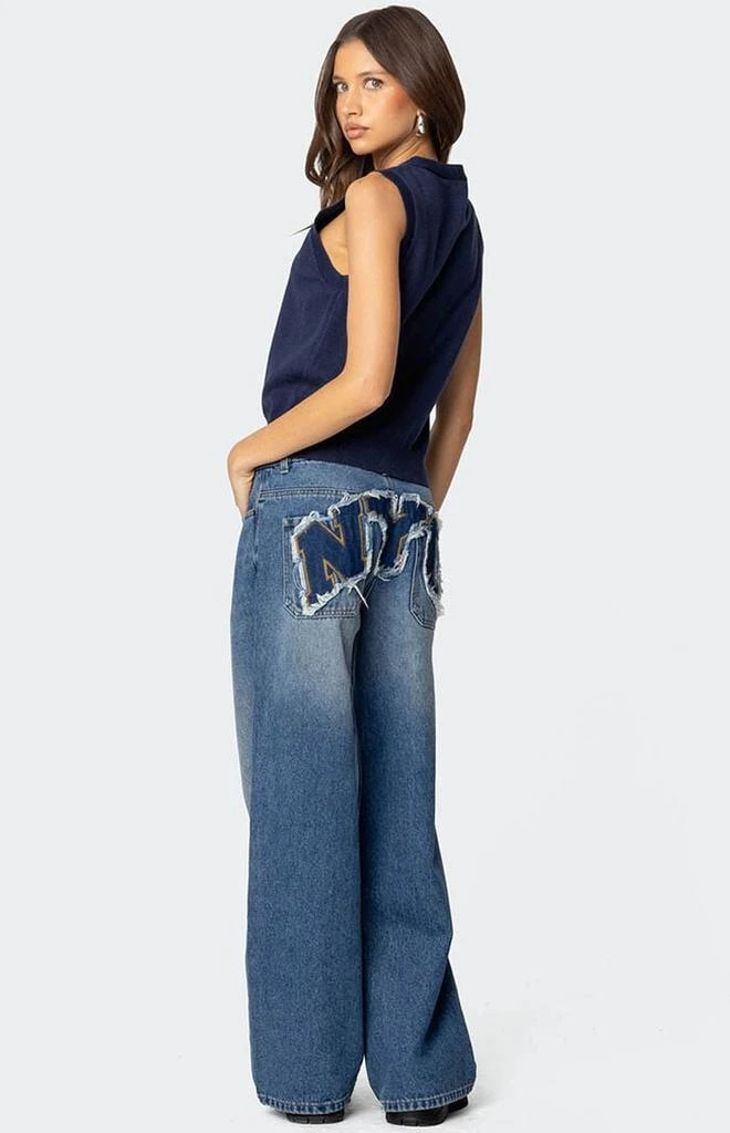 Edikted NYC Washed Low Rise Jeans 1