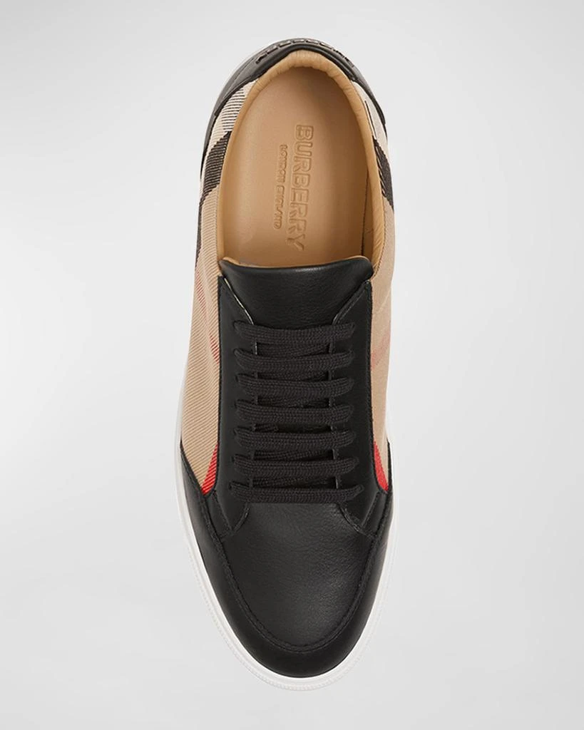 Burberry Salmond Check Leather Low-Top Sneakers 7