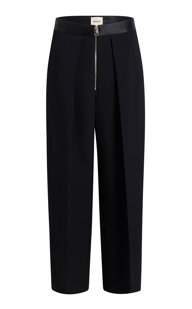 Khaite Khaite - Marine Zipped Crepe Wide-Leg Pants - Brown