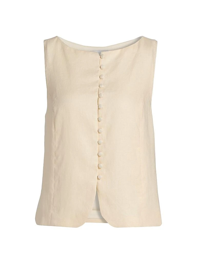 Reformation Addison Linen Vest Top 1