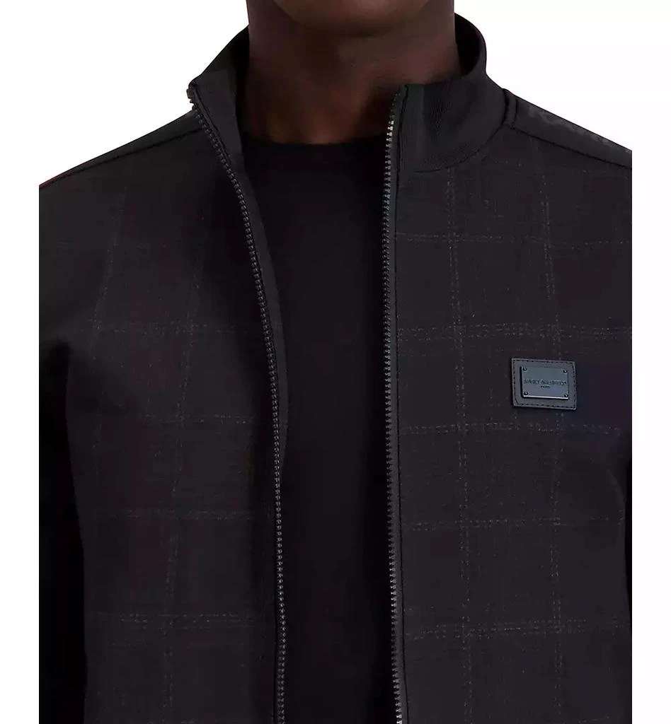 Karl Lagerfeld Paris Men's Plaid Track Jacket 5