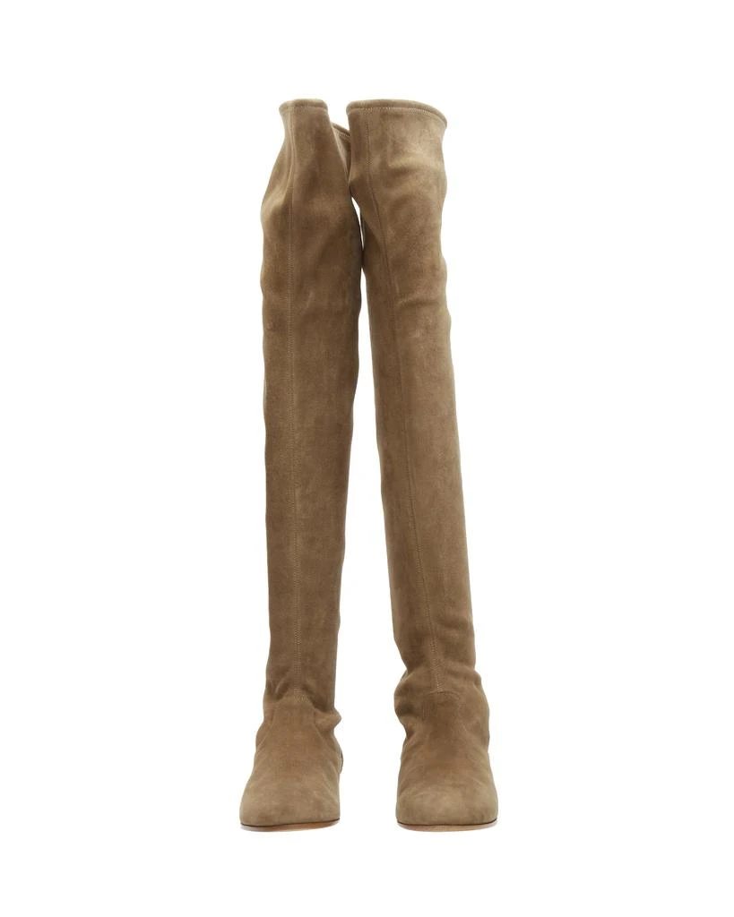 Gianvito Rossi GIANVITO ROSSI Camoscio brown suede flat thigh high boots 3