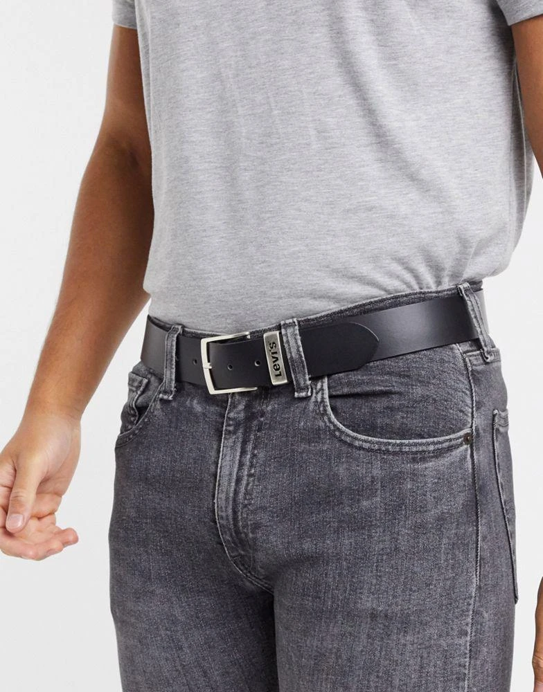 Levi's Levi's new ashland leather belt in black 3