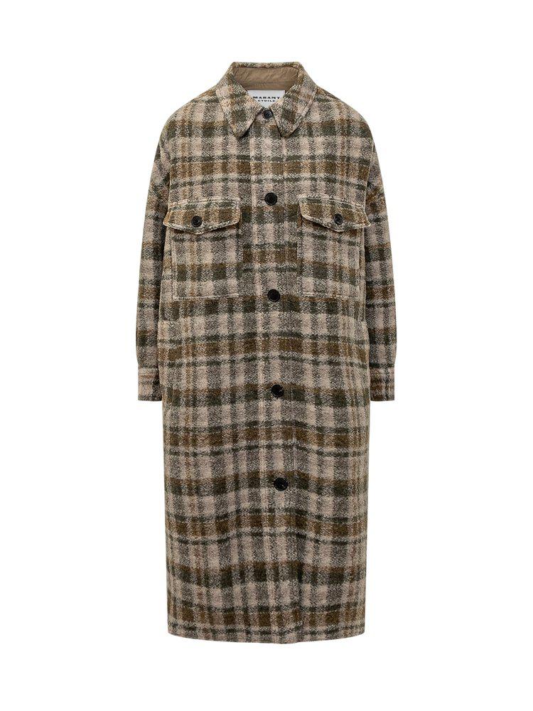 Isabel Marant Étoile Isabel Marant Étoile Long-Sleeved Checked Coat