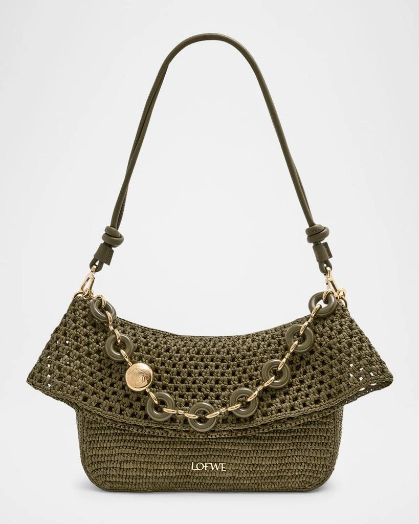 Loewe x Paula’s Ibiza  Ola Small Shoulder Bag in Raffia and Leather 2
