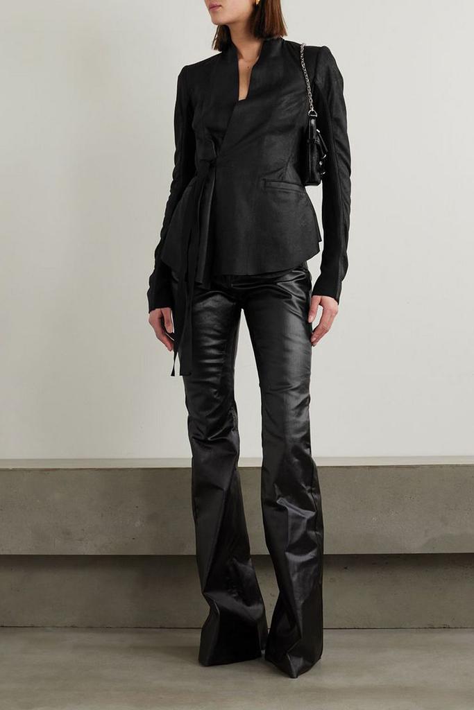 【Rick Owens】Hollywood LS Strutter レザージャケット Rick Owens Hollywood leather wrap blazer - Jackets - Free
