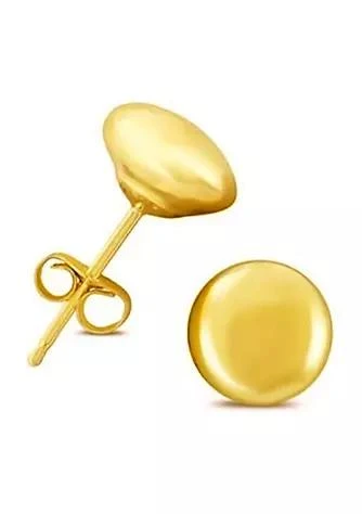 Belk 
Co. 14K Yellow Gold Button Ball Stud Earrings (7 Millimeter)