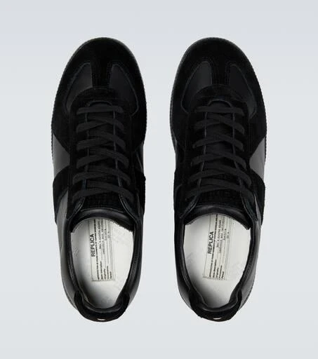 MAISON MARGIELA Replica leather and suede sneakers 4