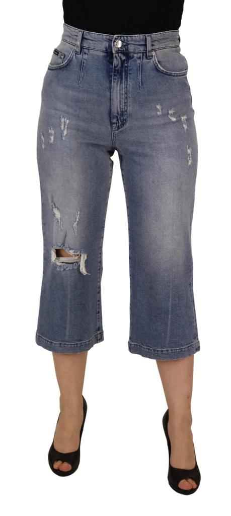 Dolce 
Gabbana Dolce 
Gabbana Blue Washed High Waist Cropped Denim Jeans