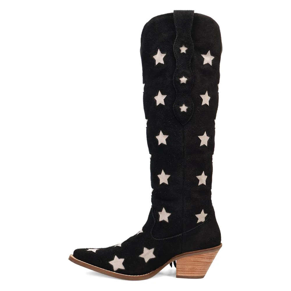 Dingo Super Star Fringe Tooled Inlay Snip Toe Cowboy Boots 3