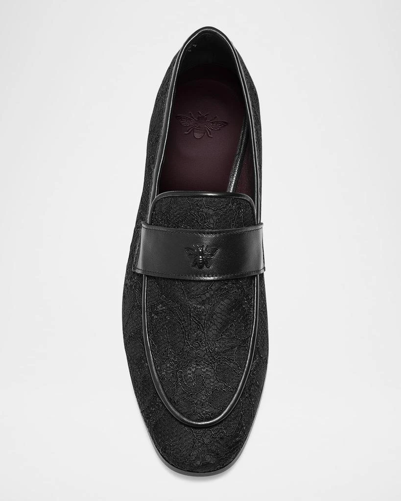 Bougeotte Flaneur Lace Leather Heeled Loafers 3