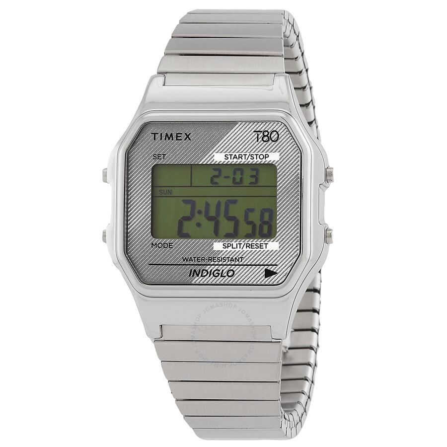 Timex Open Box - Timex 80 Alarm Quartz Digital Expansion Band Unisex Watch TW2R79100