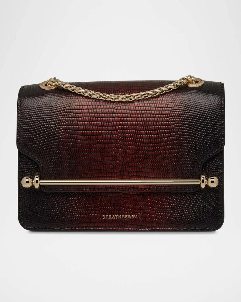 Strathberry Mini Ombre Lizard-Embossed Leather Shoulder Bag 1
