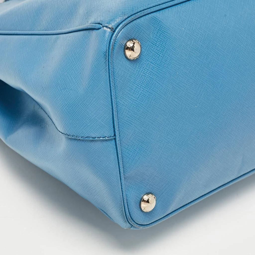 Prada Prada Blue Saffiano Lux Leather Large Double Zip Tote 23