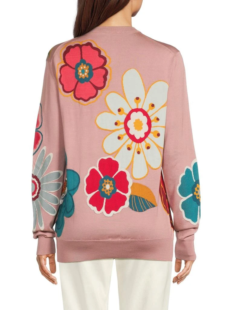 Dolce 
Gabbana ​Floral-Print Silk Crewneck Sweater 3