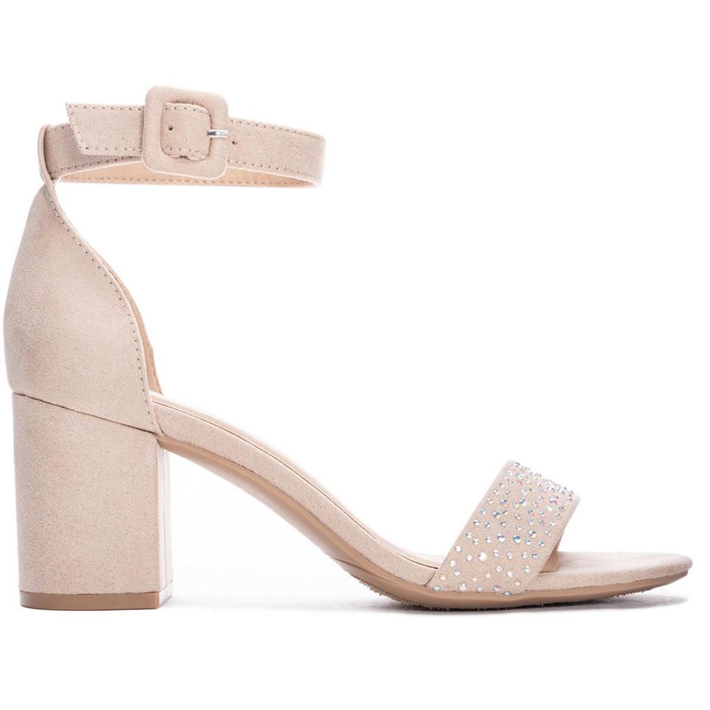 CL By Laundry Jolly Womens Faux Suede Ankle Strap Block Heels