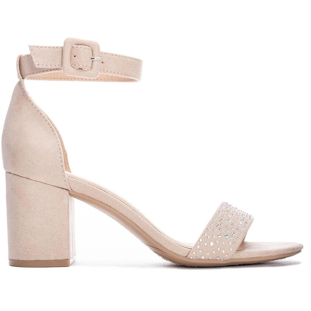 CL By Laundry Jolly Womens Faux Suede Ankle Strap Block Heels 2