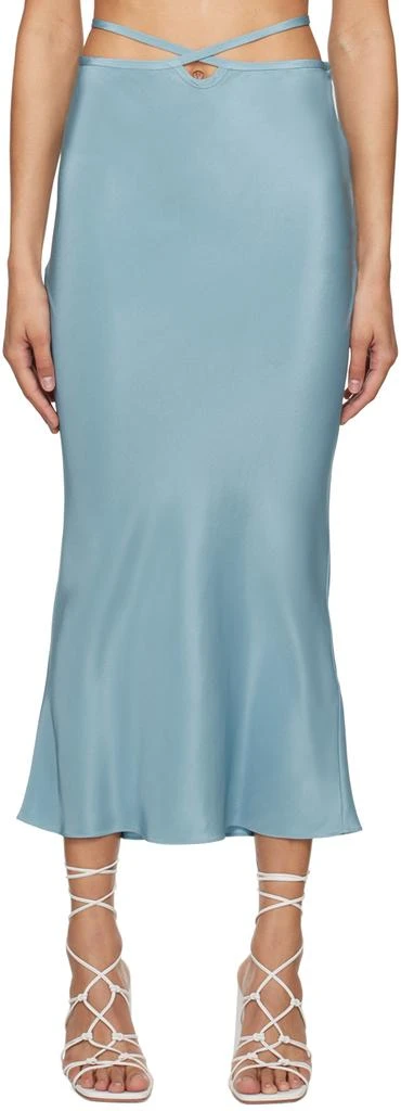 Christopher Esber Blue Loophole Tie Maxi Skirt 1