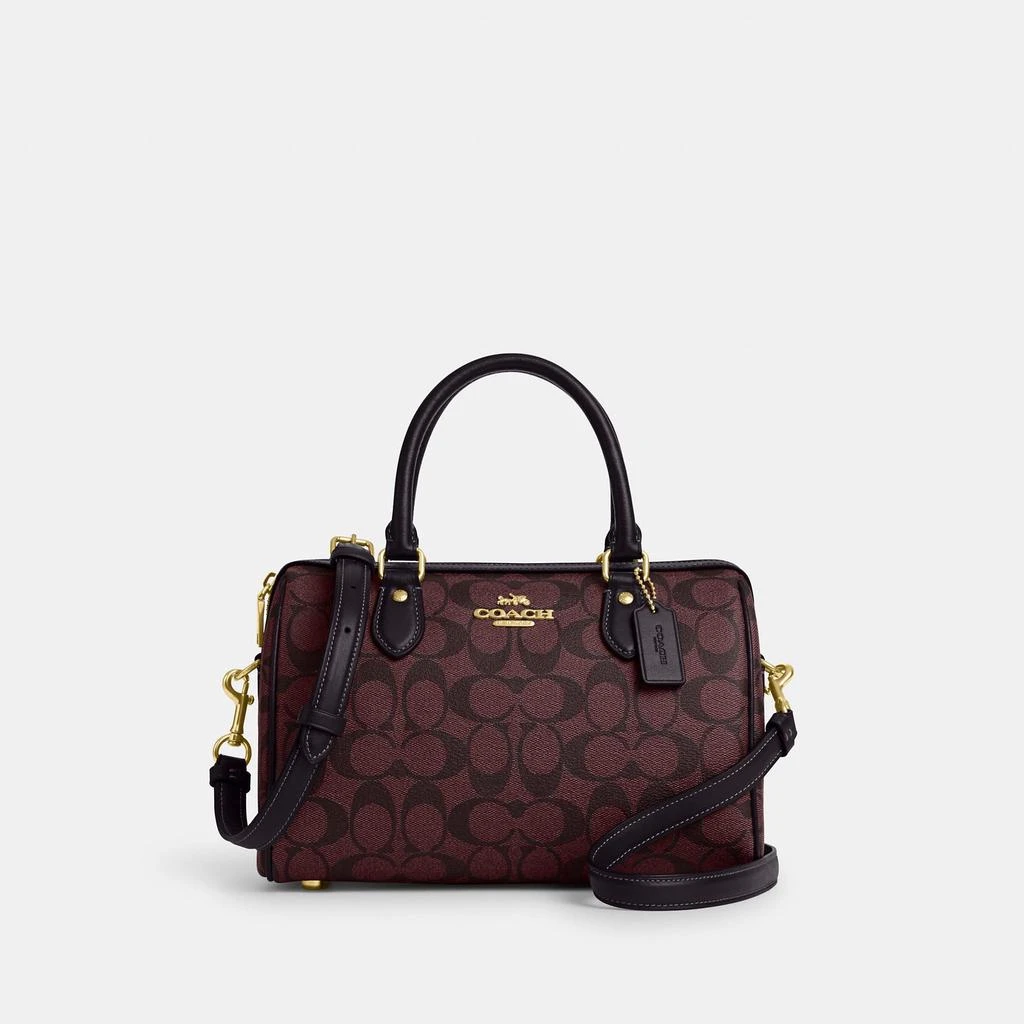 Coach Rowan Satchel In Signature Canvas 14