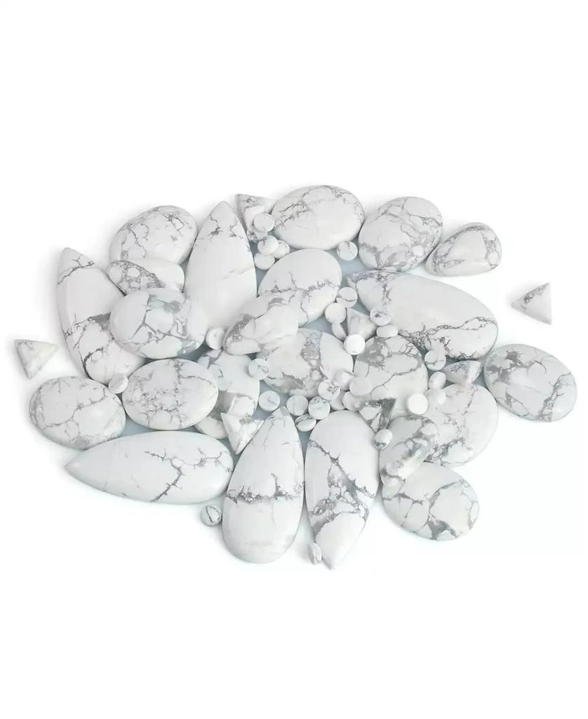 American West Jewelry Sterling Silver White Howlite East West Ring, Size 5 to 5