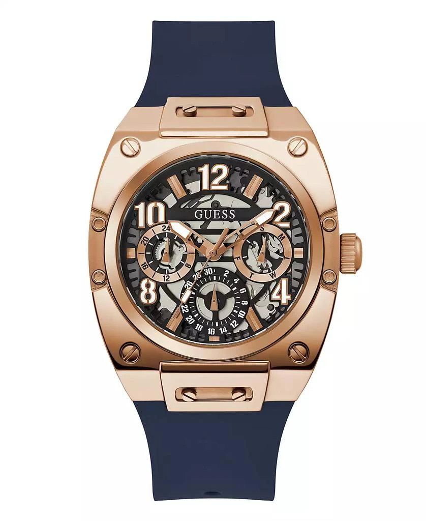 GUESS Men's Multifunction Navy Silicone Watch 43mm 1