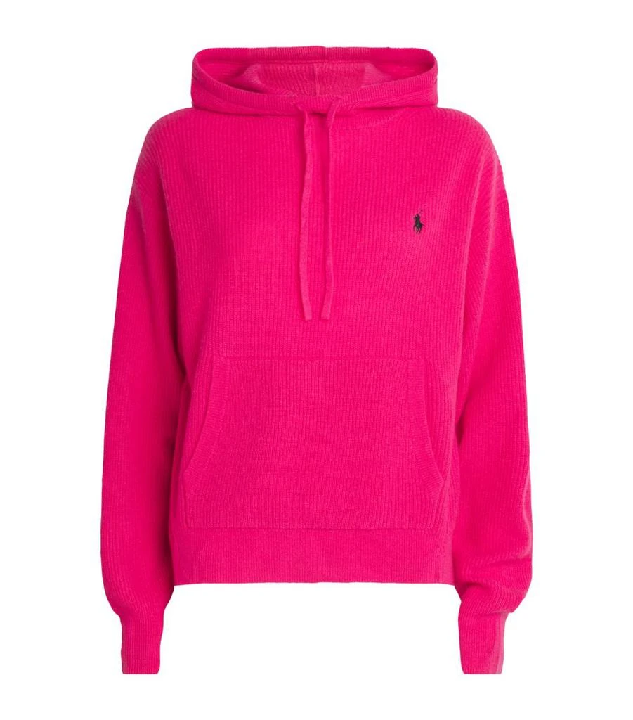 Ralph Lauren Washable Cashmere Pink Pony Hoodie 1