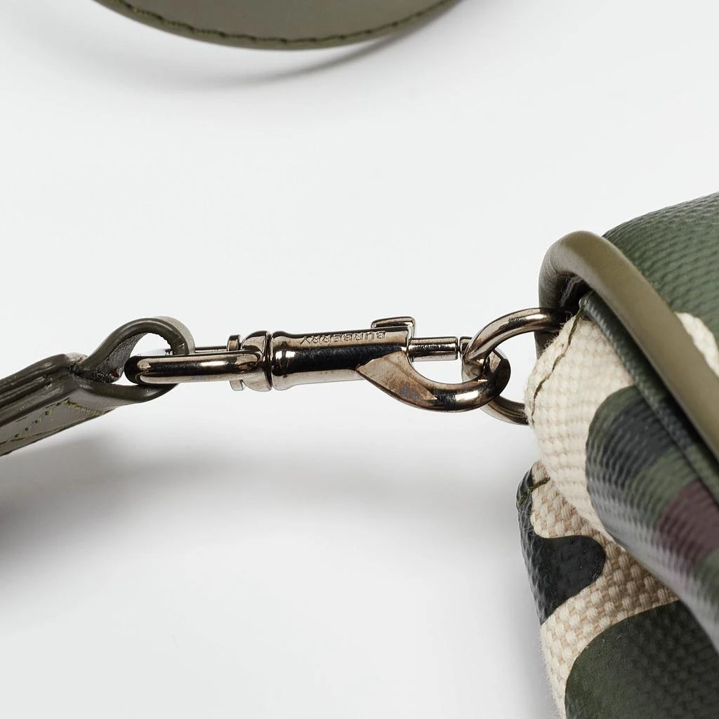 Burberry Burberry Green/Beige Camo Print Coated Canvas and Leather Hackberry Crossbody Bag 7