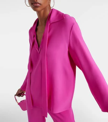 Valentino VGold tie-neck blouse 4