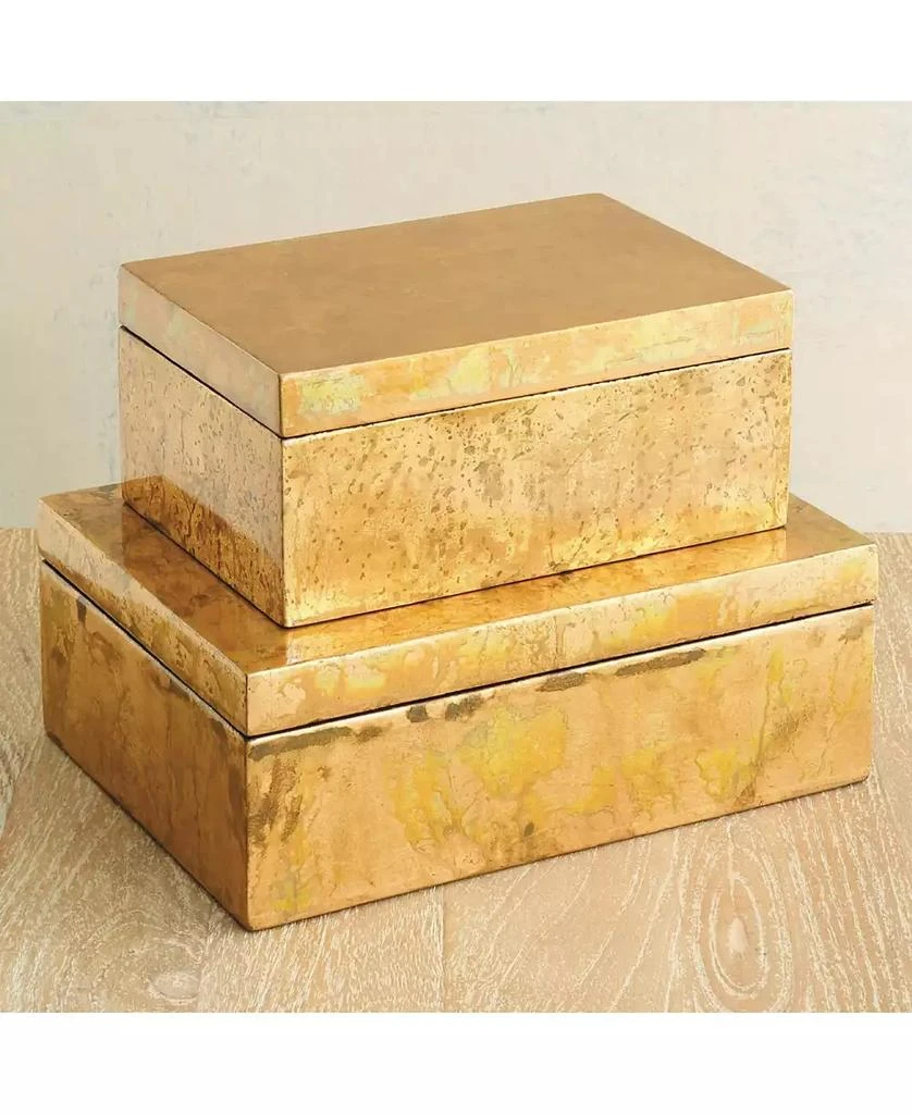 Global Views Luxe Gold Leaf Box Large 1