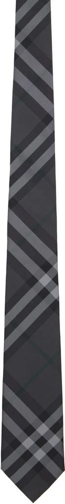 Burberry Gray Check Silk Tie