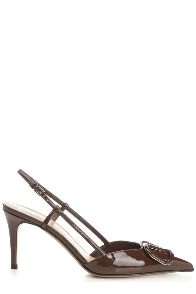 Valentino Valentino VLogo Signature Pointed Toe Slingback Pumps from Cettire