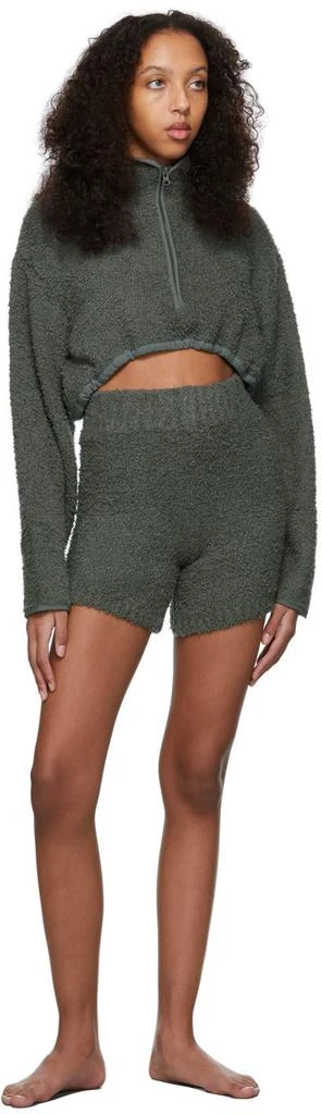 SKIMS Grey Cozy Knit Cropped Sweater 4